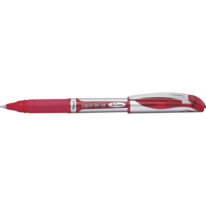 Pentel BL57 Energel Liquid Gel Ink 0.7mm Medium Pen Red Box 12 BL57-B RED (Box 12) - SuperOffice
