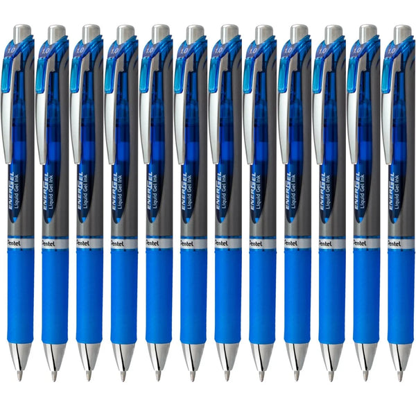 Pentel BL80 Energel Retractable Gel Ink Pens 1.0mm Blue Box 12 BL80-C (Box 12) - SuperOffice