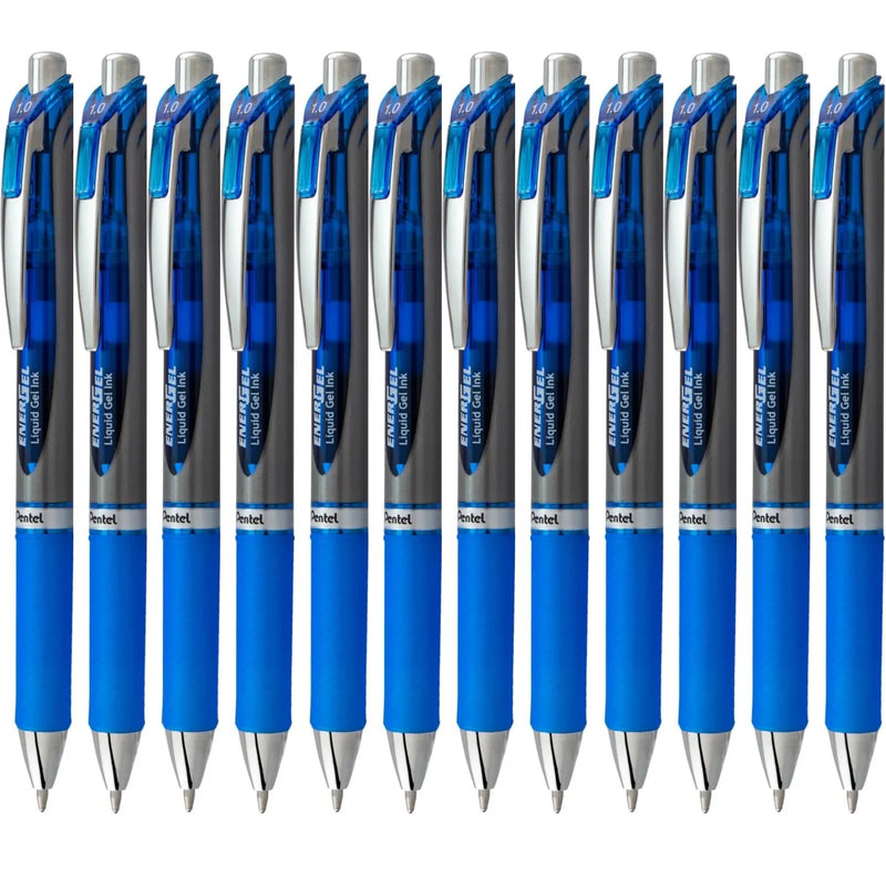 Pentel BL80 Energel Retractable Gel Ink Pens 1.0mm Blue Box 12 BL80-C (Box 12) - SuperOffice