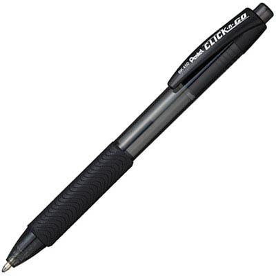 Pentel Click-N-Go Retractable Ballpoint Pen 1.0Mm Black BK450A-A - SuperOffice