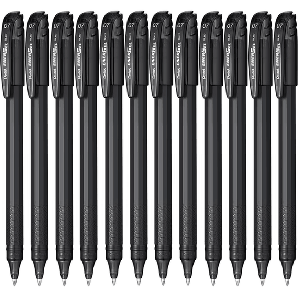 Pentel EnerGel BL417 Gel Roller Pen 0.7mm Box 12 Black BL417-A (Box 12) - SuperOffice