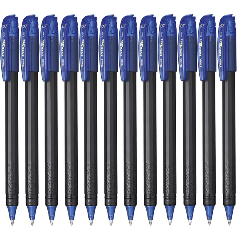 Pentel EnerGel BL417 Gel Roller Pen 0.7mm Box 12 Blue BL417-C (Box 12) - SuperOffice