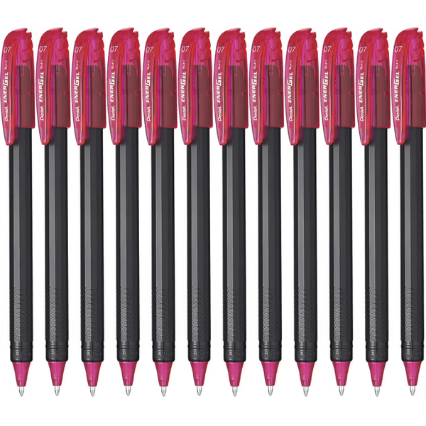 Pentel EnerGel BL417 Gel Roller Pen 0.7mm Box 12 Pink BL417-P (Box 12) - SuperOffice