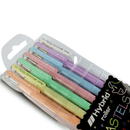 Pentel Hybrid Gel Grip Pens Roller Milky Pastel 0.8mm Wallet 7 Pack K108-7 - SuperOffice