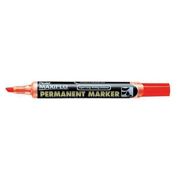 Pentel Maxiflo Permanent Marker Bullet Point Red Box of 12 NLF50-B (Box 12) - SuperOffice