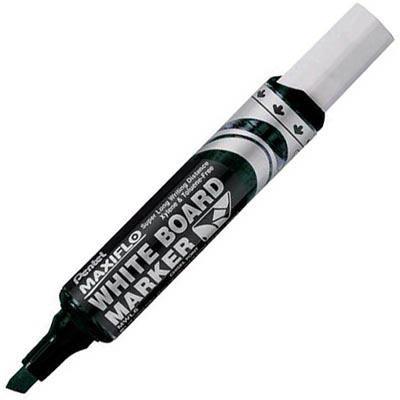 Pentel Maxiflo Whiteboard Marker Chisel Point 7Mm Black MWL6-A - SuperOffice
