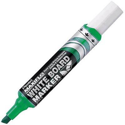 Pentel Maxiflo Whiteboard Marker Chisel Point 7Mm Green MWL6-D - SuperOffice