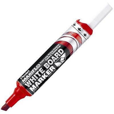 Pentel Maxiflo Whiteboard Marker Chisel Point 7Mm Red MWL6-B - SuperOffice