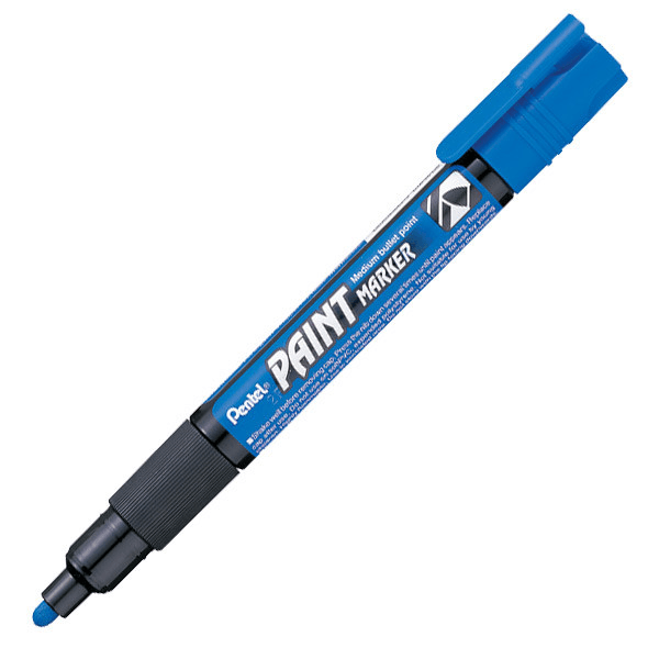 Pentel MMP20 Paint Marker Medium Bullet Point Blue Box 12 MMP20-BLUE - SuperOffice