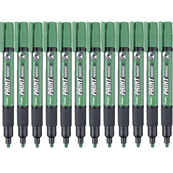 Pentel MMP20 Paint Marker Medium Bullet Point Green Box 12 MMP20-GRN - SuperOffice