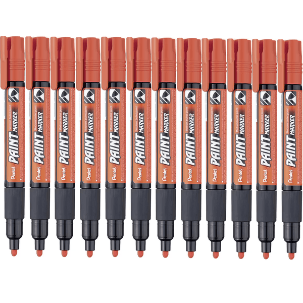 Pentel MMP20 Paint Marker Medium Bullet Point Orange Box 12 MMP20-ORG - SuperOffice