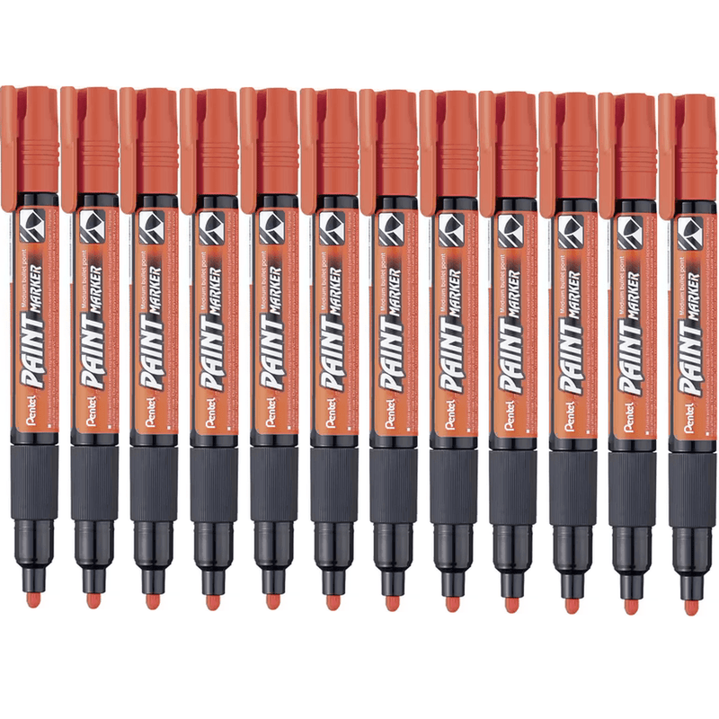Pentel MMP20 Paint Marker Medium Bullet Point Orange Box 12 MMP20-ORG - SuperOffice