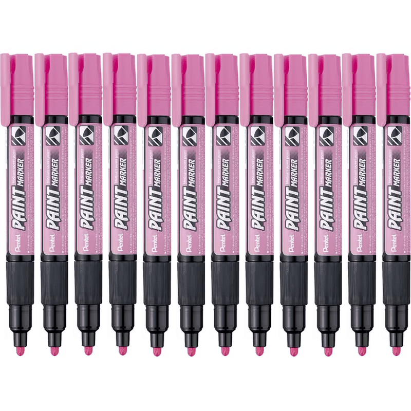 Pentel MMP20 Paint Marker Medium Bullet Point Pink Box 12 MMP20-PNK - SuperOffice