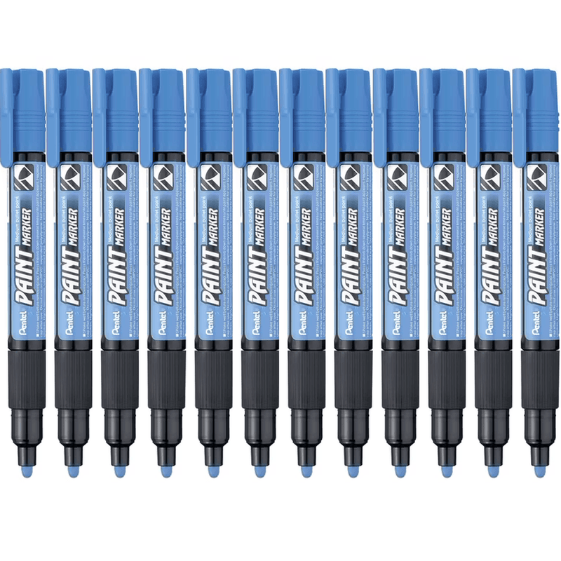 Pentel MMP20 Paint Marker Medium Bullet Point Sky Blue Box 12 MMP20-SKBLU - SuperOffice