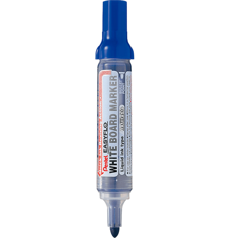 Pentel MW50M Easyflo Whiteboard Marker Bullet Point Blue Box 12 MW50M-C (Box 12) - SuperOffice