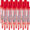 Pentel MW50M Easyflo Whiteboard Marker Bullet Point Red Box 12 MW50M-B (Box 12) - SuperOffice