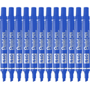 Pentel N60 Permanent Marker Chisel Point Blue Box 12 N60-C (Box 12) - SuperOffice