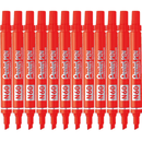 Pentel N60 Permanent Marker Chisel Point Red Box 12 N60-B (Box 12) - SuperOffice