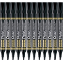 Pentel N860 Permanent Marker Chisel Tip Point Black Box 12 N860-A - SuperOffice