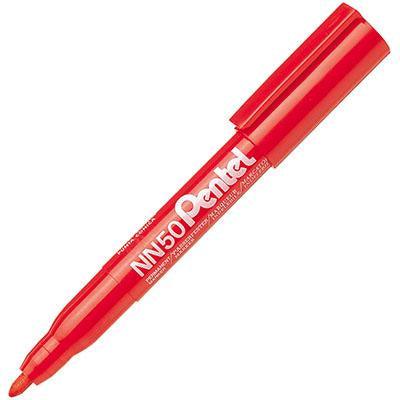 Pentel Nn50 Green Label Permanent Marker Bullet Point Red NN50B - SuperOffice
