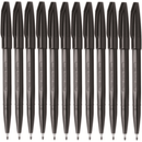 Pentel S520 Sign Pen Medium Fibre Tip 0.8mm Black Box 12 S520-A (Box 12) - SuperOffice