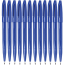 Pentel S520 Sign Pen Medium Fibre Tip 0.8mm Blue Box 12 S520-C (Box 12) - SuperOffice
