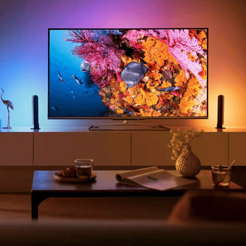 Philips 2 Pack Hue Indoor Play LED Light/Lighting Bar Base Double White/Colour Ambient M7820230N7 - SuperOffice