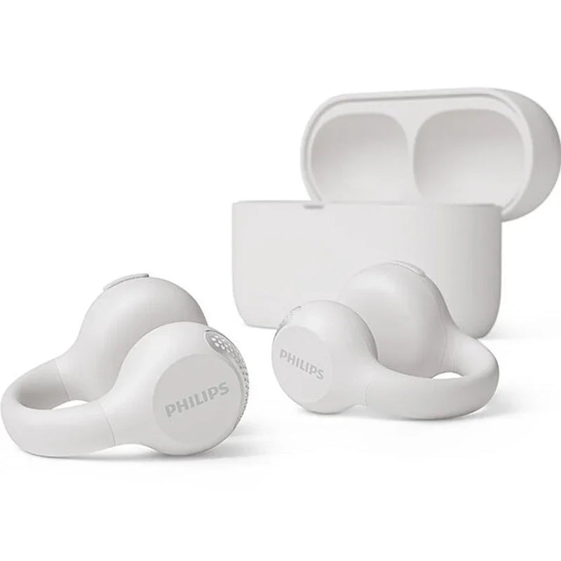 Philips 2000 Series Open-Ear True Wireless Earbuds Earphones Clip On White TAQ2000WT/97 - SuperOffice