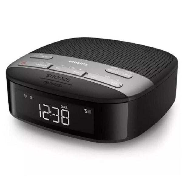 Philips DAB+ FM Clock Radio Alarm LED Black TAR3505/79 - SuperOffice