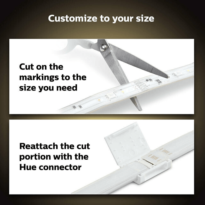 Philips Hue Smart Shape Light Bluetooth 2m LED Lightstrip Plus White & Colour Ambiance Strip Lights HUESTRIPBT - SuperOffice