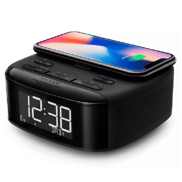 Philips TAR7705 Bluetooth Alarm Clock Radio with Wireless Phone Qi Charger TAR7705 - SuperOffice