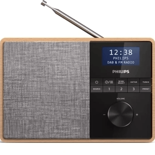 Philips Wooden Radio TAR5505 DAB+/FM Bluetooth LED Clock Alarm & Kitchen Timer TAR5505 - SuperOffice