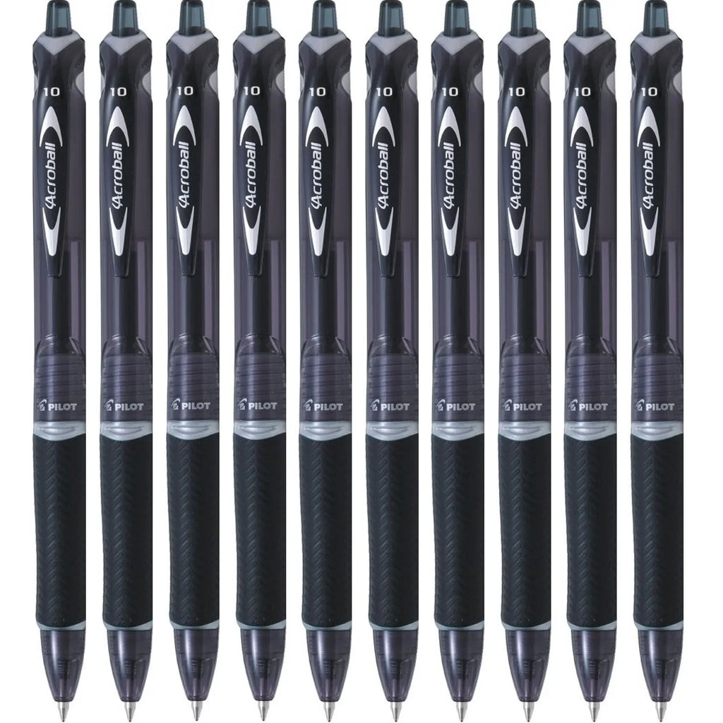 Pilot Acroball Retractable Ballpoint Pen 1.0mm Medium Black Box 10 ...