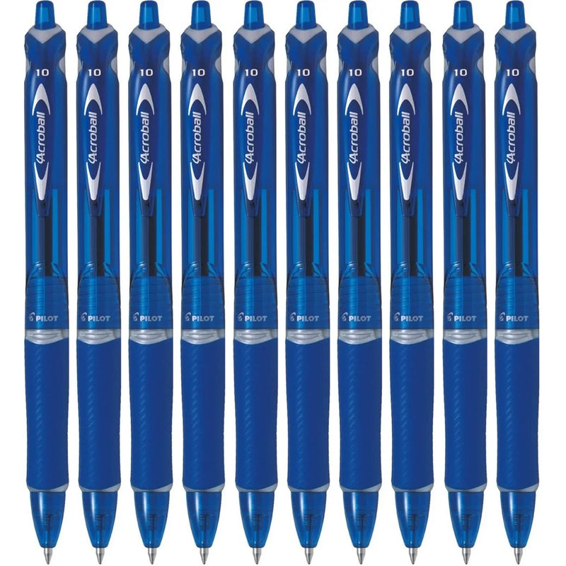 Pilot Acroball Retractable Ballpoint Pen 1.0mm Medium Blue Box 10 660222 (Box 10) - SuperOffice
