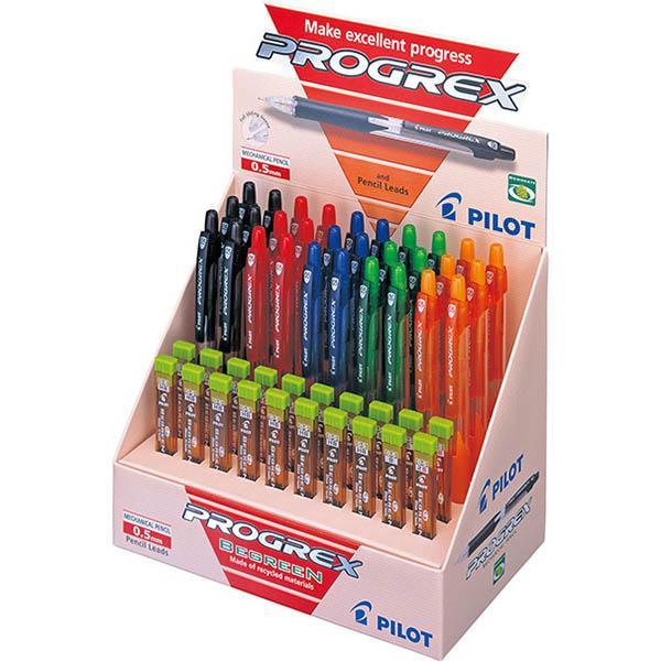 Pilot Begreen Progrex Mechanical Pencil 0.5Mm Display 30 Pencils And 30 Leads 660177 - SuperOffice