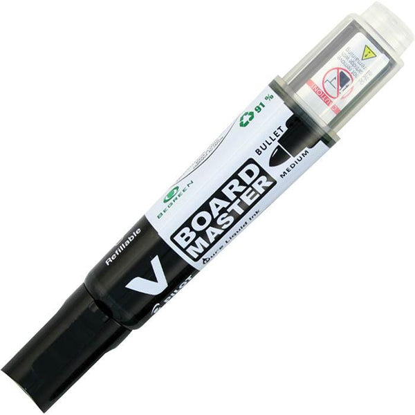Pilot Begreen V Board Master Whiteboard Marker Bullet Point 6.0Mm Black Box 10 660101 - SuperOffice
