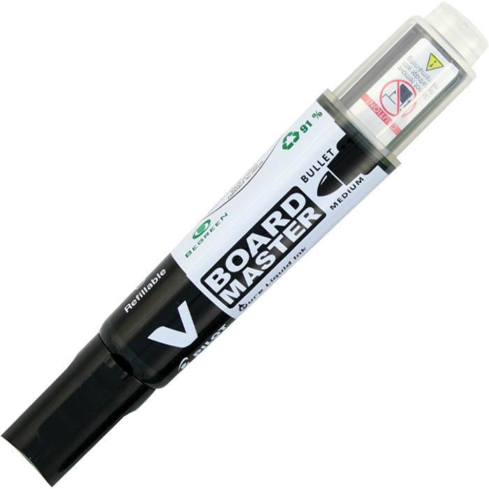 Pilot Begreen V Board Master Whiteboard Marker Bullet Point 6.0Mm Black Box 10 660101 - SuperOffice