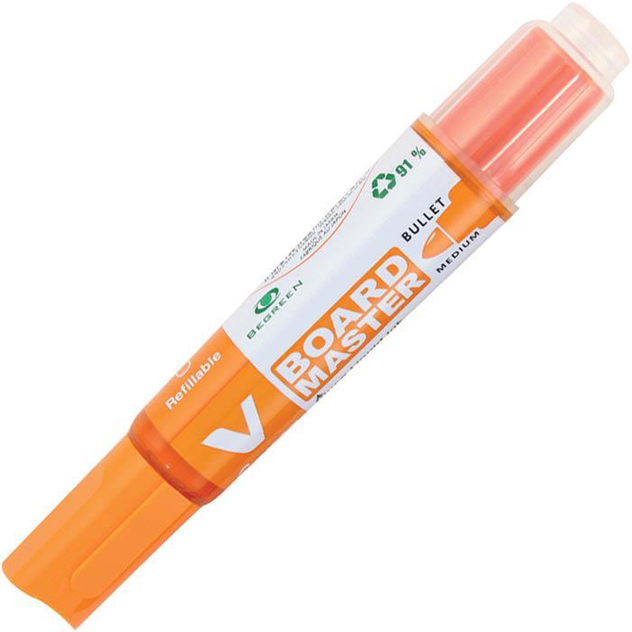 Pilot Begreen V Board Master Whiteboard Marker Bullet Point 6.0Mm Orange Box 10 660105 - SuperOffice