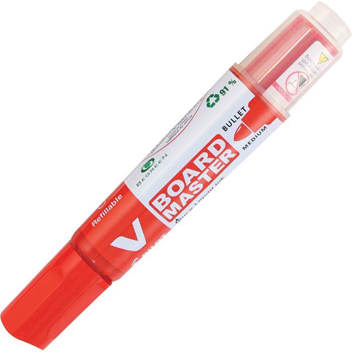 Pilot Begreen V Board Master Whiteboard Marker Bullet Point 6.0Mm Red Box 10 660103 - SuperOffice