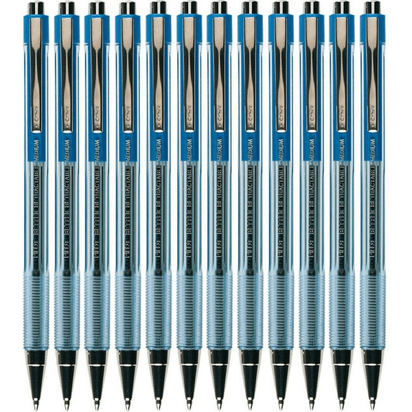 Pilot Better Retractable Ballpoint Pen 1.0mm Medium Blue Box 12 BP145M (Blue Med Box 12) - SuperOffice