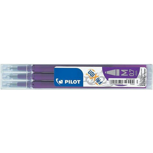 Pilot Bls-Fr7 Frixion Erasable Rollerball Gel Refill Medium 0.7Mm Violet Pack 3 622718 - SuperOffice