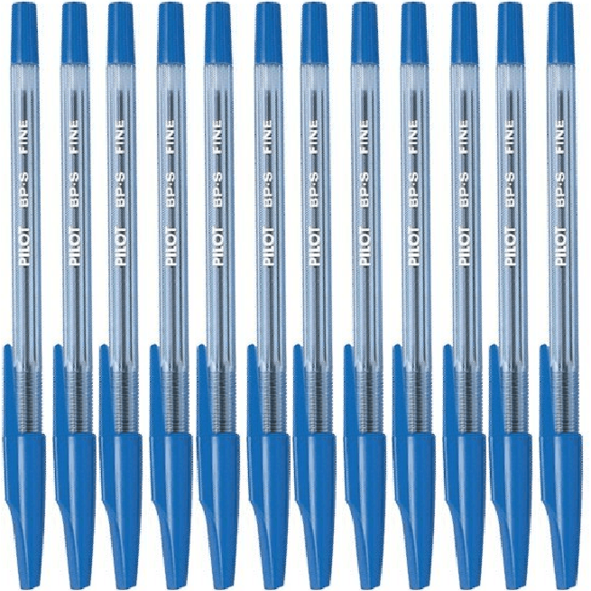 Pilot BP-S Stick Type Ballpoint Pen 0.7mm Fine Blue Box 12 BPSFL (Blue Fine Box 12) - SuperOffice