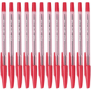 Pilot BP-S Stick Type Ballpoint Pen 0.7mm Fine Red Box 12 BPSFR (Red Fine Box 12) - SuperOffice