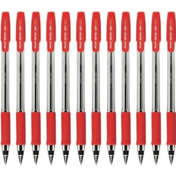 Pilot BPS-GP Ballpoint Pen Fine 0.7mm Red Box 12 BPSGPFR/623219 (Fine Box 12) - SuperOffice