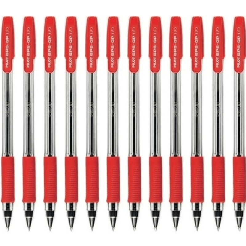 Pilot BPS-GP Ballpoint Pen Fine 0.7mm Red Box 12 BPSGPFR/623219 (Fine Box 12) - SuperOffice
