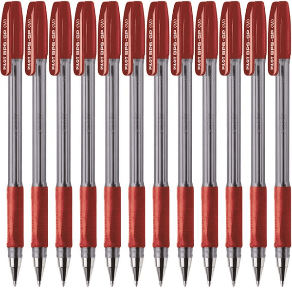 Pilot BPS-GP SuperGrip Ballpoint Pen Medium 1.0mm Red Box 12 BPSGPM (Red Med Box 12) - SuperOffice