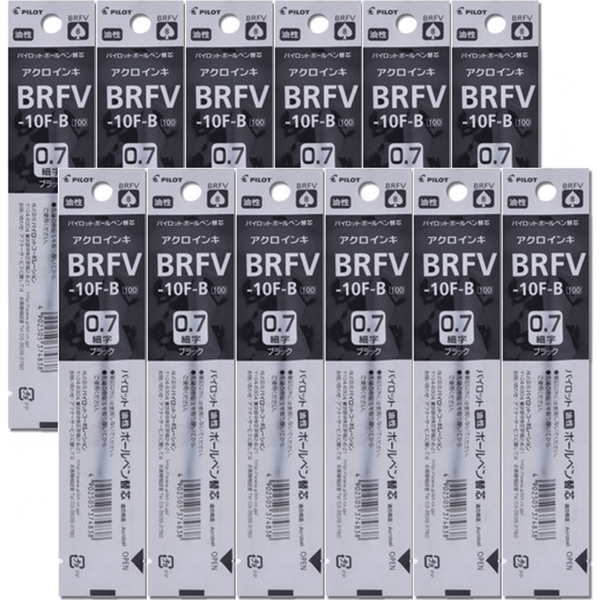Pilot Brfv-10 Acroball Ballpoint Refill Medium 1.0Mm Black Box 12 625031 (12 Pack) - SuperOffice