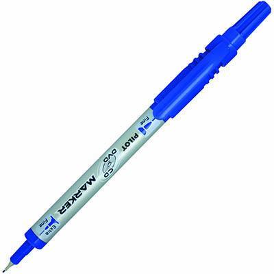 Pilot Cd/Dvd Twin Ended Permanent Marker Extra Fine/Fine Blue Box 12 603670 - SuperOffice