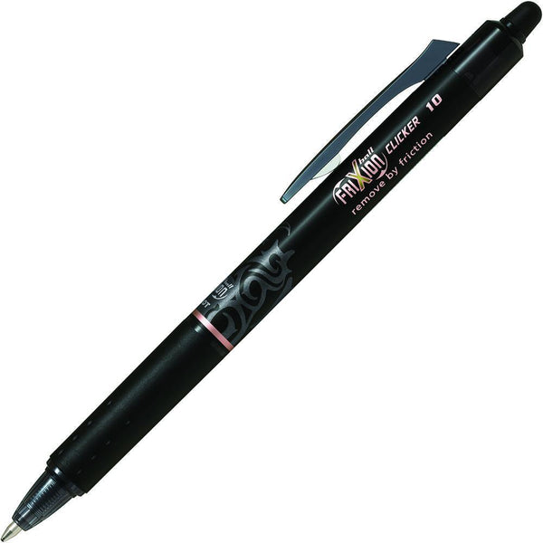 Pilot Frixion Clicker Erasable Gel Ink Pen 1.0Mm Black BLRT-FR10-B - SuperOffice