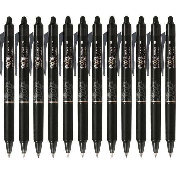Pilot Frixion Clicker Retractable Erasable Gel Ink Pen 1.0mm Black Box 12 622870 (Box 12) - SuperOffice